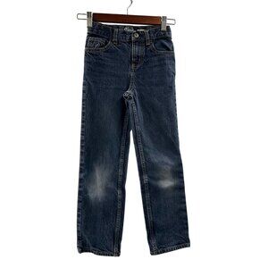 Oshkosh Bgosh Kids Straight Leg Denim Jeans 8S Dark Wash 100% Cotton Durable